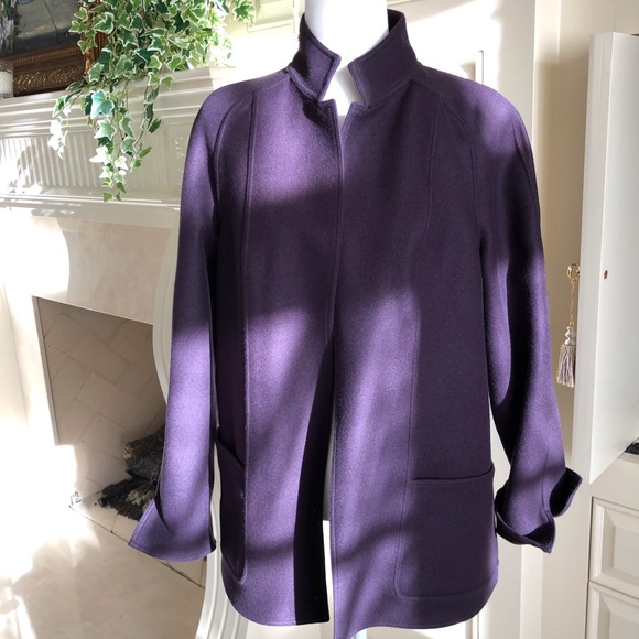 Bill Blass Purple Reversible Jacket Size M - Picture 1 of 16